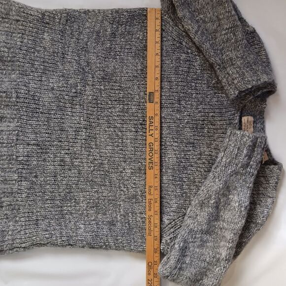 TOMMY BAHAMA Wool Blend Sweater Warm Cozy Winter Chunky Gray Women's Size Large - Picture 5 of 9